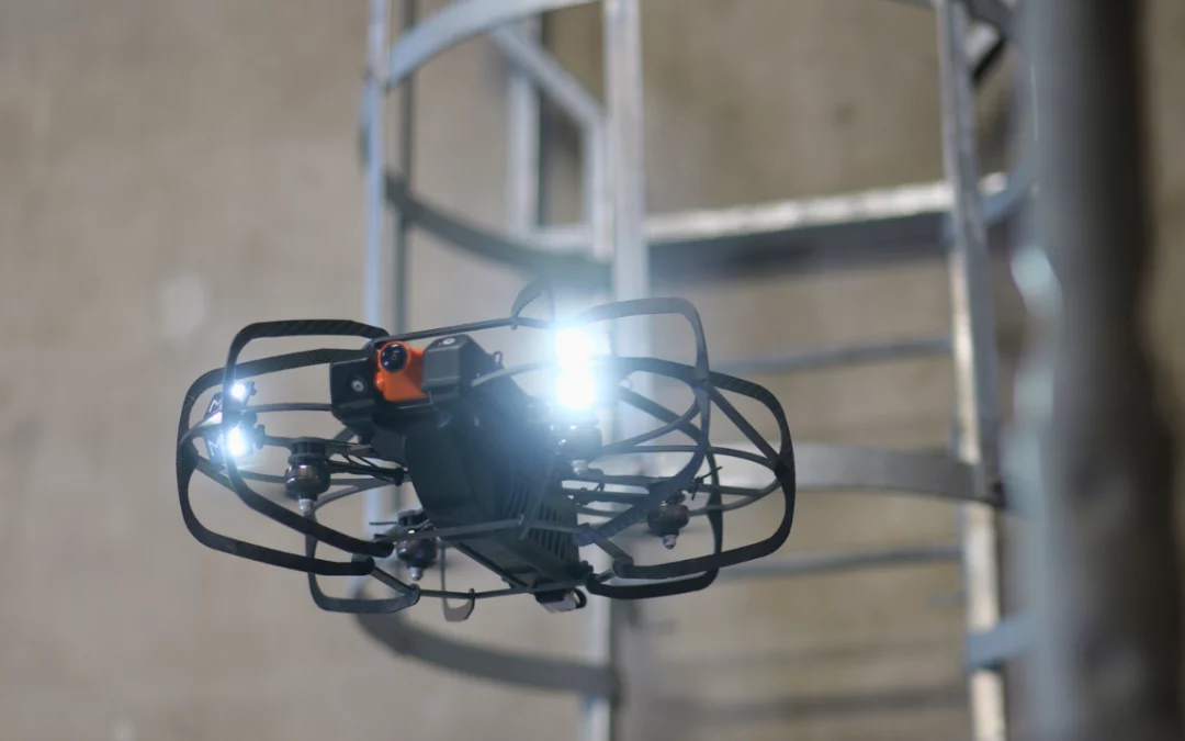 Drone inspection en espaces confinés, efficacité à distance